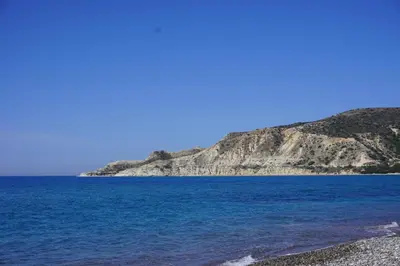 a view of the ocean from the beach at Villa Hanna mit Meerblick in Pissouri