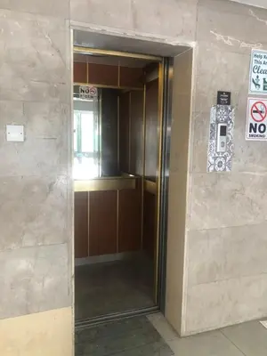 a door to a elevator in a building at Great Views Apartment II in Limassol
