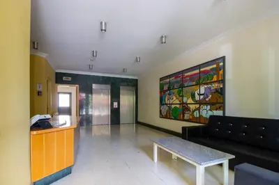 a living room with a couch and a table at Flat in Nicosia's centre in Nicosia