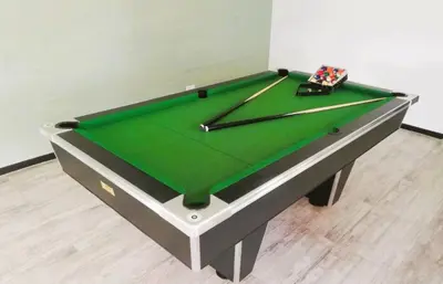 a green snooker table in a room at Villa Sunrise Glory - 150m from Trinity Beach in Protaras