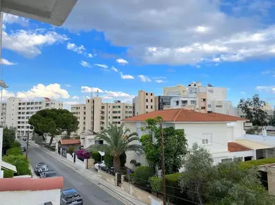 a view of a city street with buildings at Cozy 1 BDR in Nicosia city center - Aiantos By Platform 357 in Strovolos