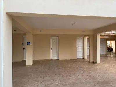 a empty room with three doors in a building at Nissi Beach beautiful apartment in Ayia Napa