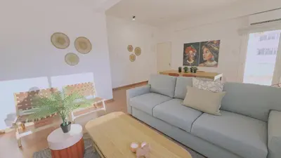 a living room with a couch and a coffee table at STAY City Life Apartment II in Nicosia