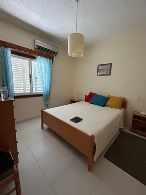 a bedroom with a large bed and a window at Kuća za odmor Kipar in Pissouri