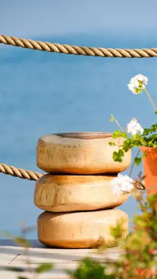 a stack of cairns sitting on top of each other at Sirena Bay Beach House and Luxury Suites in Protaras
