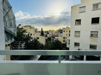 a view of a city from a balcony at White 1-bdr apartment Agyos Tychonas in Limassol