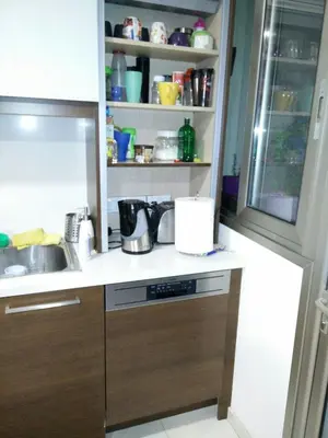 a kitchen with a sink and a counter top at Modern spotless house with full privacy and WiFi in Aglantzia Nicosia in Aglantzia