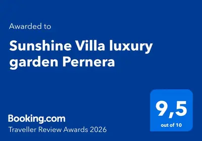 a screenshot of the sunline villa luxury garden penina at Sunshine Villa Private Pool Luxury Garden 2' walk to Kalamies beach Pernera in Protaras