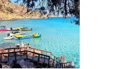 a group of boats in a body of water at SWeET LEMON VILLA in Protaras