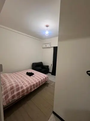 a room with a bed and a chair in it at Enjoy a cozy room in the heart of the capital in Nicosia