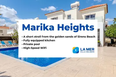a smart villa in the golden sands of stars beach at Marika Heights in Ayia Napa
