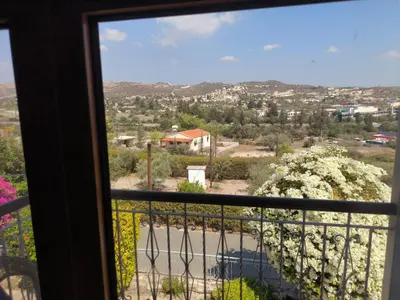 a view from a window of a street at Ambelli Villa 4 Bedroom Luxury Villa in Skarinou