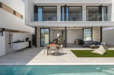 an image of a house with a swimming pool at Protaras Aqua Pearl Villa 3 in Protaras