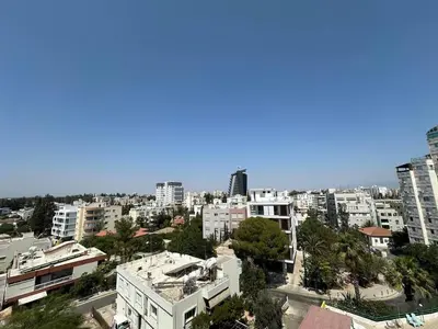 an aerial view of a city with tall buildings at Suite 52 - Two Bedroom Apartment with Shared Pool in Nicosia