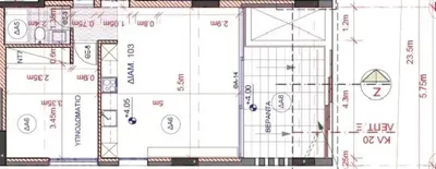 a floor plan of a house with drawings at Neoptolemou Residences in Nicosia