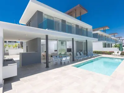 an image of a villa with a swimming pool at Holiday Home Protaras Olivine Villa OL9 by Interhome in Protaras