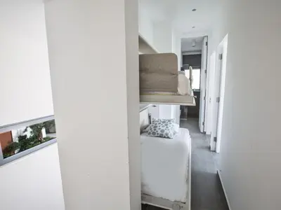 a hallway with a bunk bed in a house at Holiday Home Haus in Paralimni mit großem Patio by Interhome in Paralimni