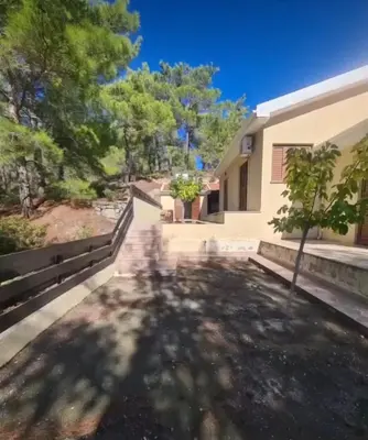 a view of a house from the driveway at Maria's Garden House in Pelendri