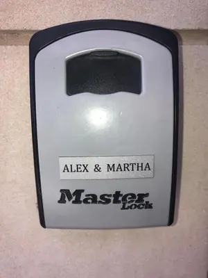 a close up of a switch on a wall at Alex Beach Apartment 33 in Larnaka