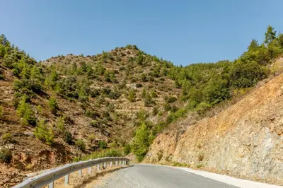 a road on the side of a mountain at Farmakas Living in Farmakas