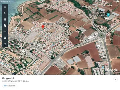 a map of a city with a red marker at Villa Garmar CTO Approved 4487 in Paralimni