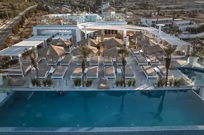 an aerial view of a swimming pool at a resort at Hotel Napa Suites (Adults Only) in Ayia Napa
