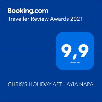 a screenshot of a phone with a christmas holiday artanu ayanu napa at CHRIS'S HOLIDAY APT - AYIA NAPA in Ayia Napa