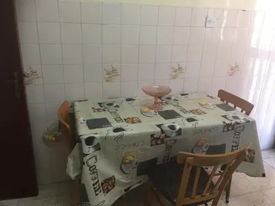 a table with a table cloth on top of it at Artemis House in Limassol