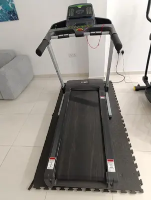 a treadmill sitting on top of a floor at Beachfront Luxury Villa Glory in Ayia Napa