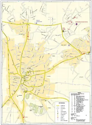 a map of the city of philadelphia with stations at Anemomylos guesthouse in Paralimni