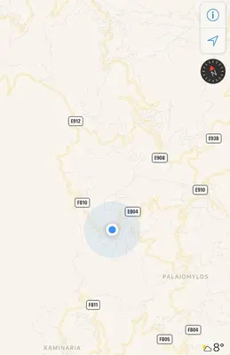 a map showing the location of akuremberg at Forest Park Villa in Lemithou