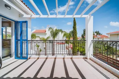 a view from the balcony of a house at Amphitrite Villa in Paralimni