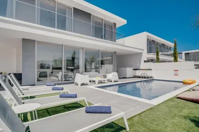 an image of a house with a swimming pool at Protaras Olivia Pearl Villa in Paralimni
