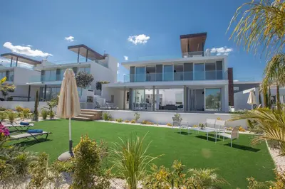 an image of a villa with a yard at Villa Naya in Protaras