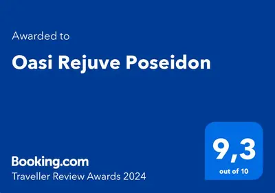 a blue rectangle with the words ash revvy possession on it at Oasi Rejuve Poseidon in Meneou