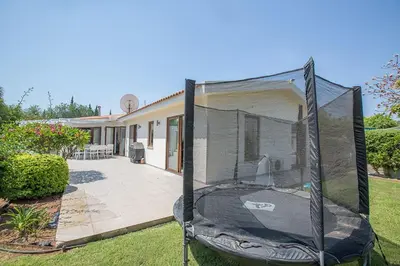 a tent in the yard of a house at Villa Protaras Sunshine, Stylish 4Bdr Villa With Pool, Close To Fig Tree in Protaras