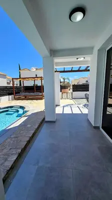 a view of a house with a swimming pool at Sweet Destiny Villa with private pool in Ayia Napa