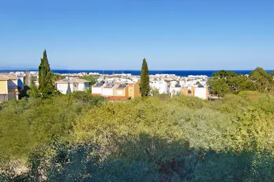 a view of a city from the top of a hill at Villa Royal View in Protaras