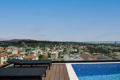 a view of a city from the balcony of a building at Phaedrus Living: Sea View Anna Residence 301 in Limassol