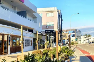 a street with a building on a city street at Kalidonia “PANORAMA” STUDIO APARTMENT in Engomi