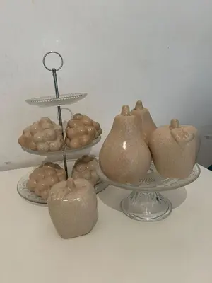 a group of cookies and vases on a table at APHRODITE 2 Bedroom Apartment Down Town Nicosia in Nicosia