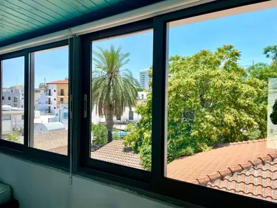 a view from a window in a house at Nemesis Second floor studio in downtown Nicosia in Nicosia