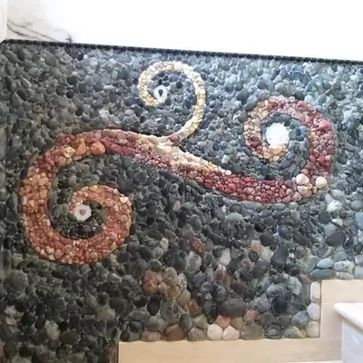 a mosaic of an octopus on a wall at Mosaic villa by the sea in Protaras
