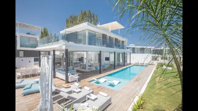 an image of a house with a swimming pool at Protaras Olivine Villa Ol3 in Protaras