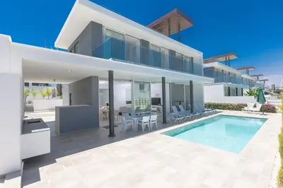 an image of a villa with a swimming pool at Protaras Olivine Villa Ol9 in Protaras