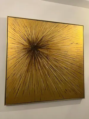 a picture of a wooden display on a wall at The Blue House in Larnaka